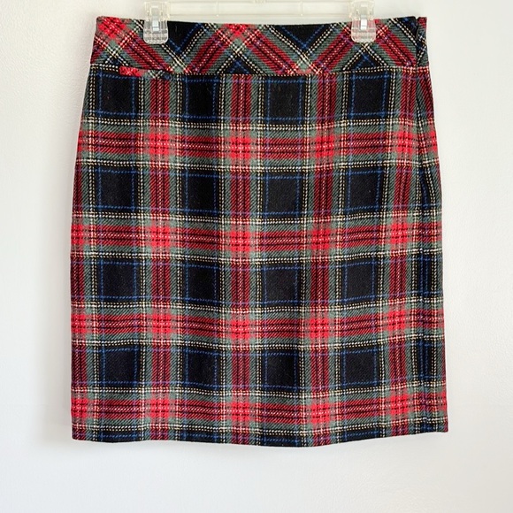 L.L. Bean Dresses & Skirts - L.L. Bean Red and Black Plaid Pencil Skirt